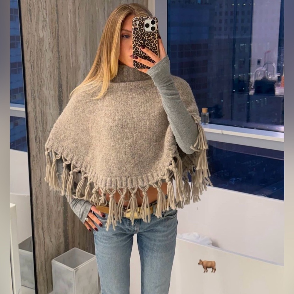 Free People Emma Knit Poncho